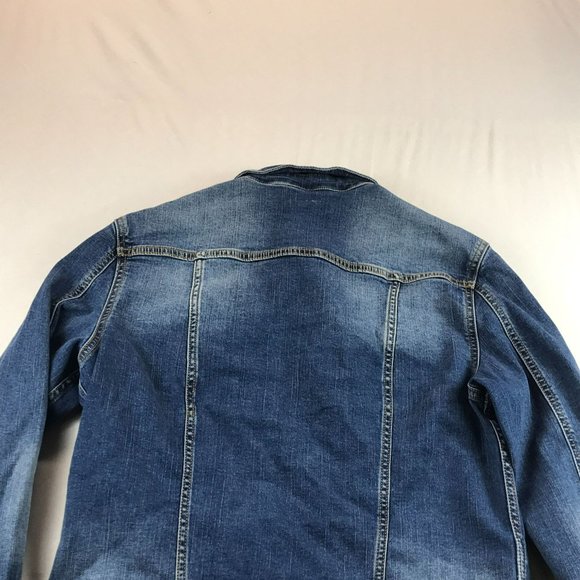 Lularoe Jean Jacket Size M Medium Wash Denim Button Front - Picture 5 of 7